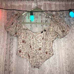 Windsor | Floral Corset Puff Sleeve Top